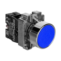 Кнопка управления CHINT NP2-BA61, синяя, 1NO, Ø 22 мм, IP40