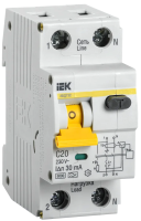 Автоматический выключатель дифференциального тока IEK АВДТ32, L+N, C20, 6кА, 30мА, тип А