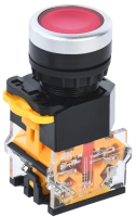 Кнопка IEK D8-11T с фиксацией, 1NO+1NC, красная, IP40