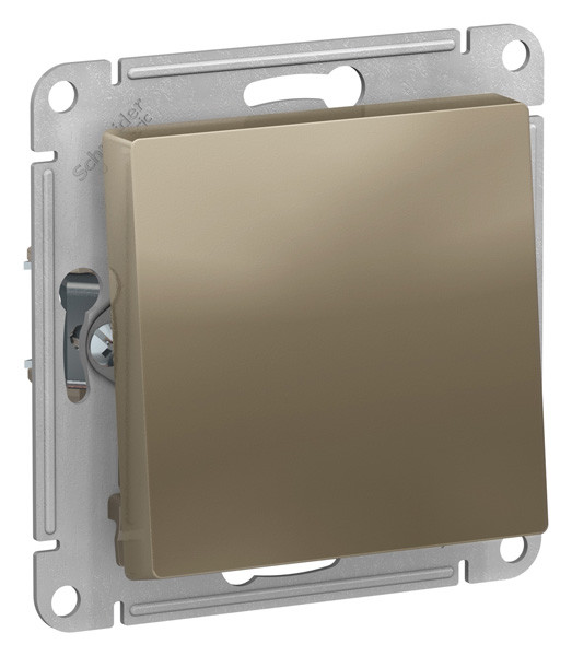 Переключатель 1-клавишный AtlasDesign, схема 6, шампань