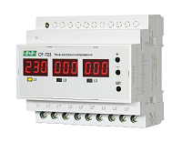 Реле контроля напряжения F&F CP-723, 3-фазное, 63 А, 3 контакта, дисплей