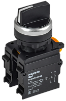 Переключатель MASTER-20X3 на 3 положения "I-O-II" 2NO 660V черный IP54 IEK