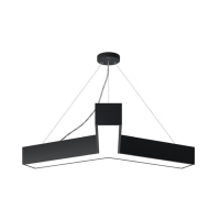 Светильник подвесной LED LEDAR XO форма Y, 24 Вт, 6500 K, опал, 600х100х70 мм, черный