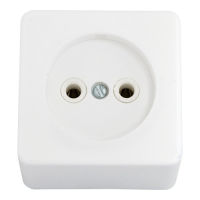 Розетка 1-местная Bylectrica РА16-212, 16 А, 250 В, без заземления, накладная, белый, IP20