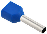 Наконечник двойной НШВИ(2) 2.5-13мм под провод 2.5мм2 (100шт/упаковка) синий IEK