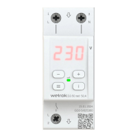 Реле напряжения Welrok D2-50-RED L+N 50А диапазон контроля 140-260 В