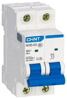 Автоматический выключатель CHINT NXB-63, 2P, 2 A, 6 кА, C
