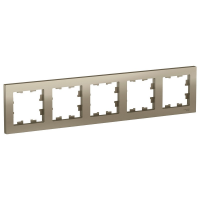 Рамка 5-местная AtlasDesign, шампань