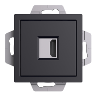 Розетка HDMI AtlasDesign, карбон