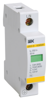 Ограничитель импульсного перенапряжения ОПС1-D 1P Iразряда=5/10кА 230V IEK