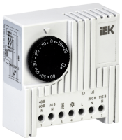 Термостат двухканальный IEK УККт, от -20 до +60 °C, 1NO+1NC, 230 В, IP20
