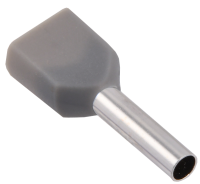 Наконечник двойной НШВИ2 0.75-8 под провод 0.75мм2 (100шт/упаковка) серый GENERICA