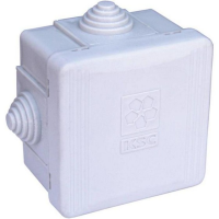 Коробка распаячная KSC 11-302, 65х65х40 мм, для открытой проводки, 6 вводов с сальниками, IP55