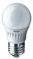 Лампа LED Navigator NLL-P-G45-5-230-2.7K-E27, 5 Вт, 230 В, 2700 К, Е27, шар