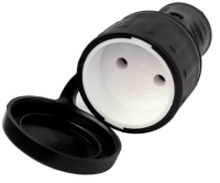 Розетка переносная 1-местная Bylectrica Р16-389, 16 А, 250 В, с крышкой, IP44