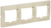 Рамка 3-местная горизонтальная KVARTA РГ-3-ККм, кремовый, GENERICA