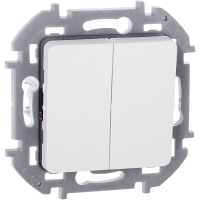 Выключатель 2-клавишный Legrand INSPIRIA, белый