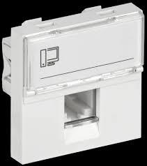 Розетка компьютерная RJ-45 IEK ПРАЙМЕР РКИ-20-00-П, UTP кат. 5e, 2 модуля, белая