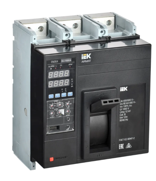 ARMAT Автоматический выключатель в литом корпусе 3P типоразмер N 85кА 1600А расцепитель электронный стандартный IEK