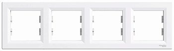 Рамка 4-местная Schneider ASFORA, горизонтальная, белый