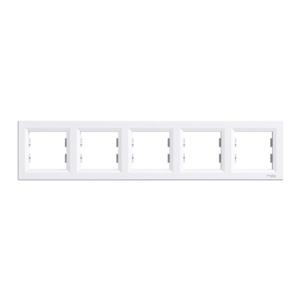 Рамка 5-местная Schneider ASFORA, горизонтальная, белый