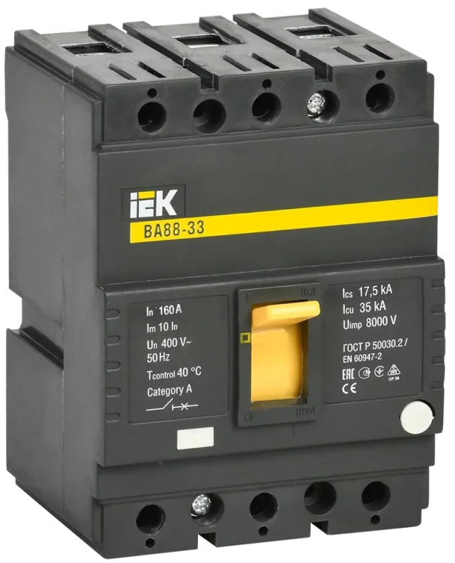 Автоматический выключатель ВА88-33 3Р 160А 35кА IEK