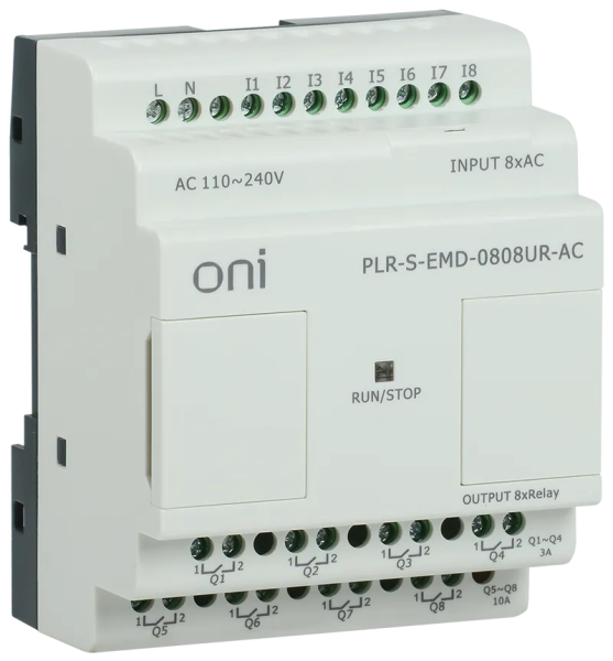 Модуль расширения ONI PLR-S, 8 DI, 8 RO, 230 В AC