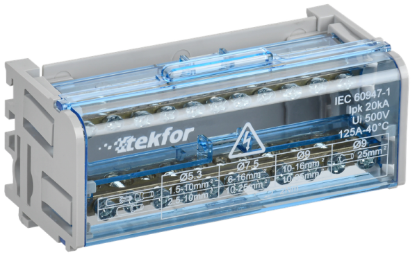 Распределительный блок (кросс-модуль) TEKFOR ШНК 2х11 L+PEN 125А 230V IEK