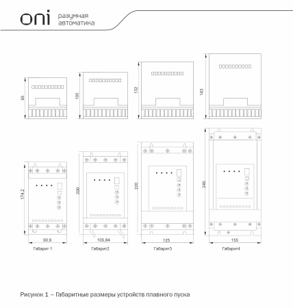 Устройство плавного пуска ONI SFB, 3Ф, 11 кВт, 22 A, управление 110-240 В, Modbus