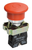 Кнопка грибковая IEK LAY5-BT42, с фиксацией, 1NC, красная, IP40