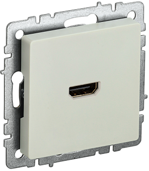 Розетка HDMI IEK BRITE РHDMI-0-БрКр, бежевая