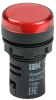 Лампа светосигнальная AD22DS(LED) 12V AC/DC красный d22мм IP54 IEK