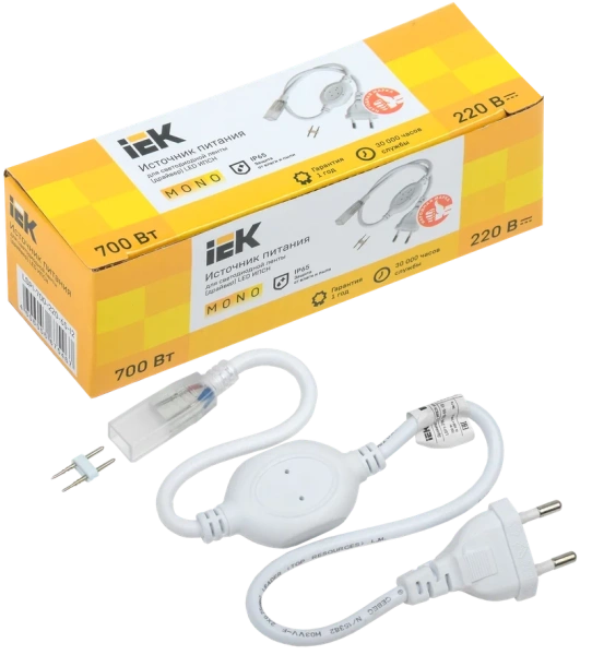 Драйвер LED IEK ИПСН, 700 Вт, 230 В, 12 мм, MONO, IP65