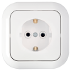 Розетка 1-местная Bylectrica ГАРМОНИЯ РС16-227, 16 А, 250 В, с заземлением, белый