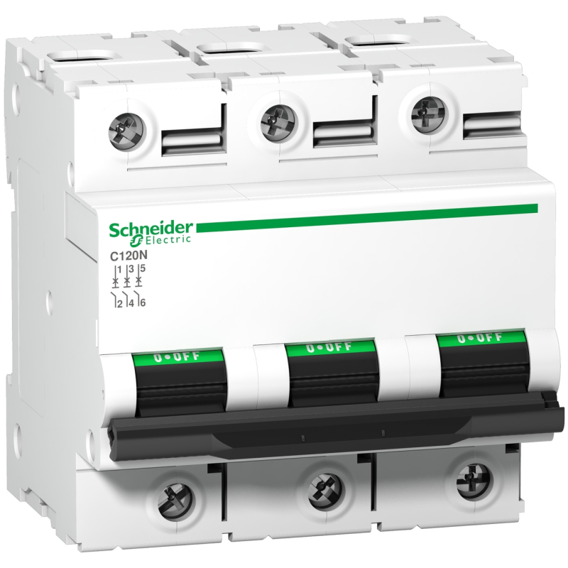Автоматический выключатель Schneider ACTi9 C120N, 3P, 100 A, 10 кА, С