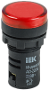 Лампа светосигнальная IEK AD22DS LED, 230 В, Ø22 мм, красный, IP54 