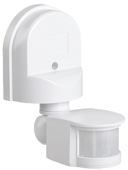 Датчик движения IEK ДД-008, 1.1 кВт, 230 В АС, угол обзора 180°, дальность 12 м, белый, IP44