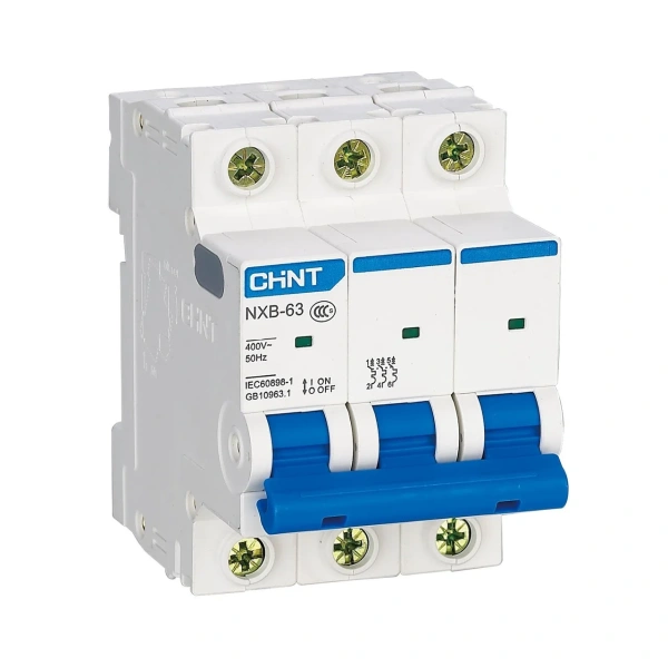Автоматический выключатель NXB-63S 3P 63A 4.5кА D CHINT