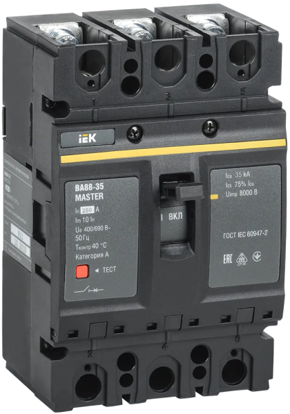 Автоматический выключатель силовой MASTER ВА88-35 3Р 250А 35кА 690V IEK