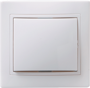 Выключатель 1-клавишный KVARTA ВС10-1-0-КБ, 10 А, 250 В, белый, GENERICA