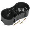 Коробка установочная IEK КМ40007-HF, 2-местная, 141х70х45 мм, для твердых стен — фото, характеристики