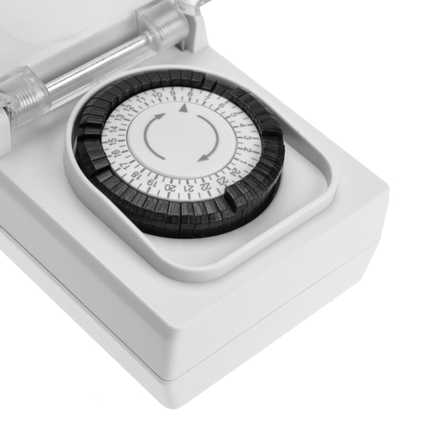 Розетка с механическим таймером REXANT RX-23, 16 А, 230 В, суточный, белый, IP 44