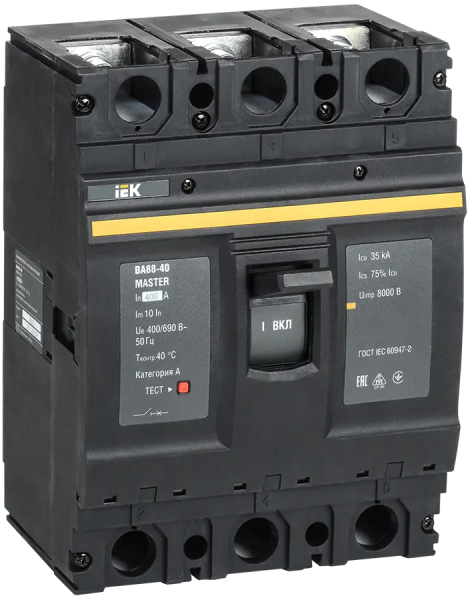 Автоматический выключатель ВА88-40 3Р 400А 690В 35кА MASTER IEK