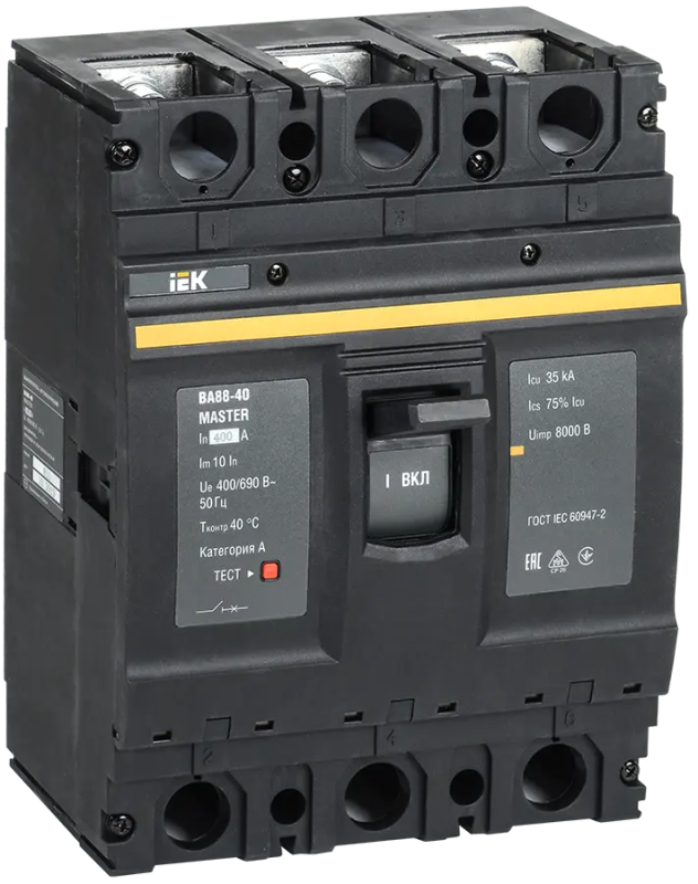 Автоматический выключатель ВА88-40 3Р 400А 690В 35кА MASTER IEK