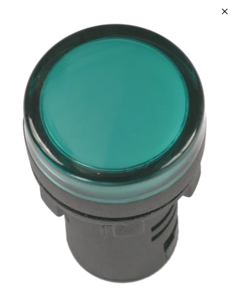 Лампа светосигнальная AD16DS(LED) 24V AC/DC зеленый d16мм IP54 IEK