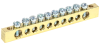 Шина PEN "земля-ноль" 6х9мм 10/2 100А 10хМ4 крепеж по краям IEK