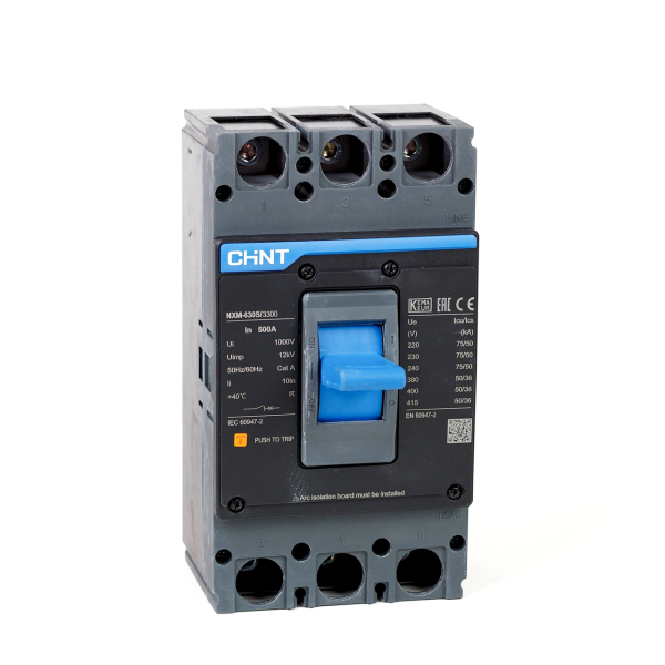 Автоматический выключатель силовой CHINT NXM-630S, 3P, 500 A, 50 кА, 690 В