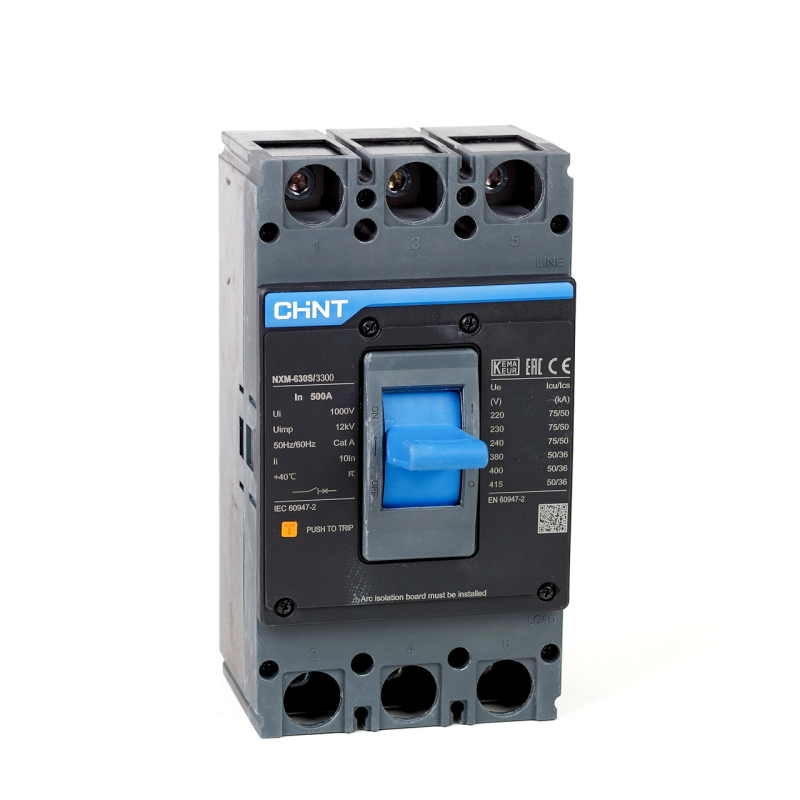 Автоматический выключатель силовой CHINT NXM-630S, 3P, 500 A, 50 кА, 690 В