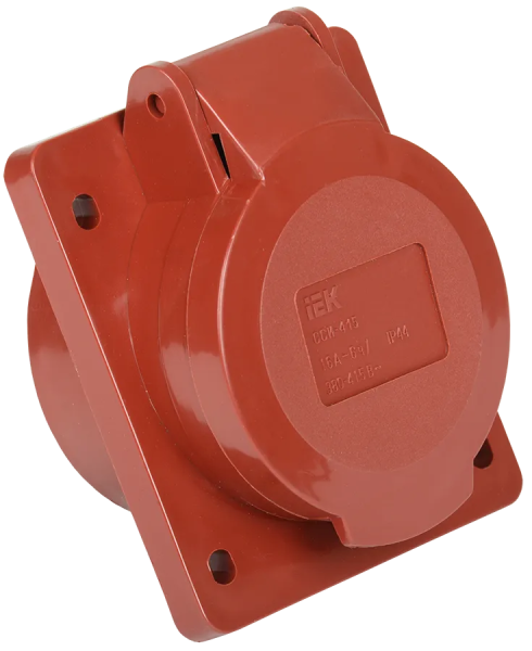 Розетка силовая встраиваемая IEK ССИ-415, 3Р+РЕ+N, 16 А, 400 В, IP44