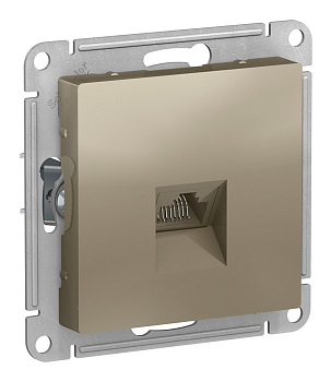 Розетка информационная AtlasDesign, RJ45, кат.5Е, шампань